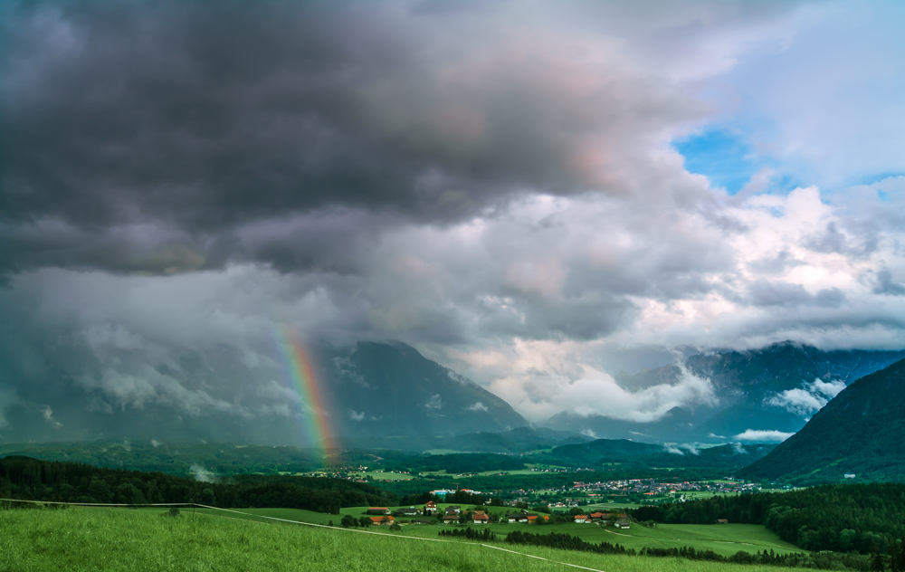 ---Regenbogen über Piding---