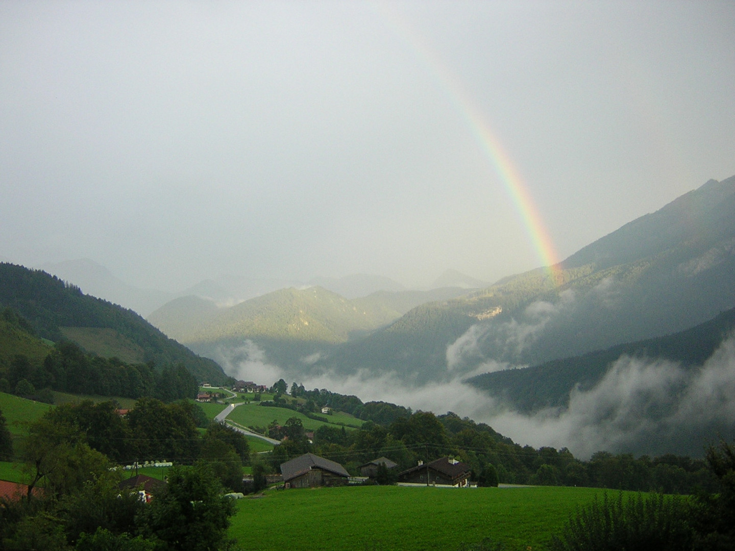 Regenbogen über Ramsau bei Berchtesgaden