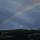 Regenbogen über Taser und Sonnenfenster auf der Ifingerspitze