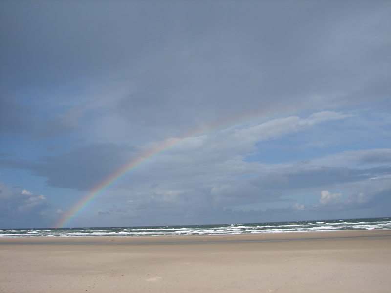 Regenbogen über Vejers Strand