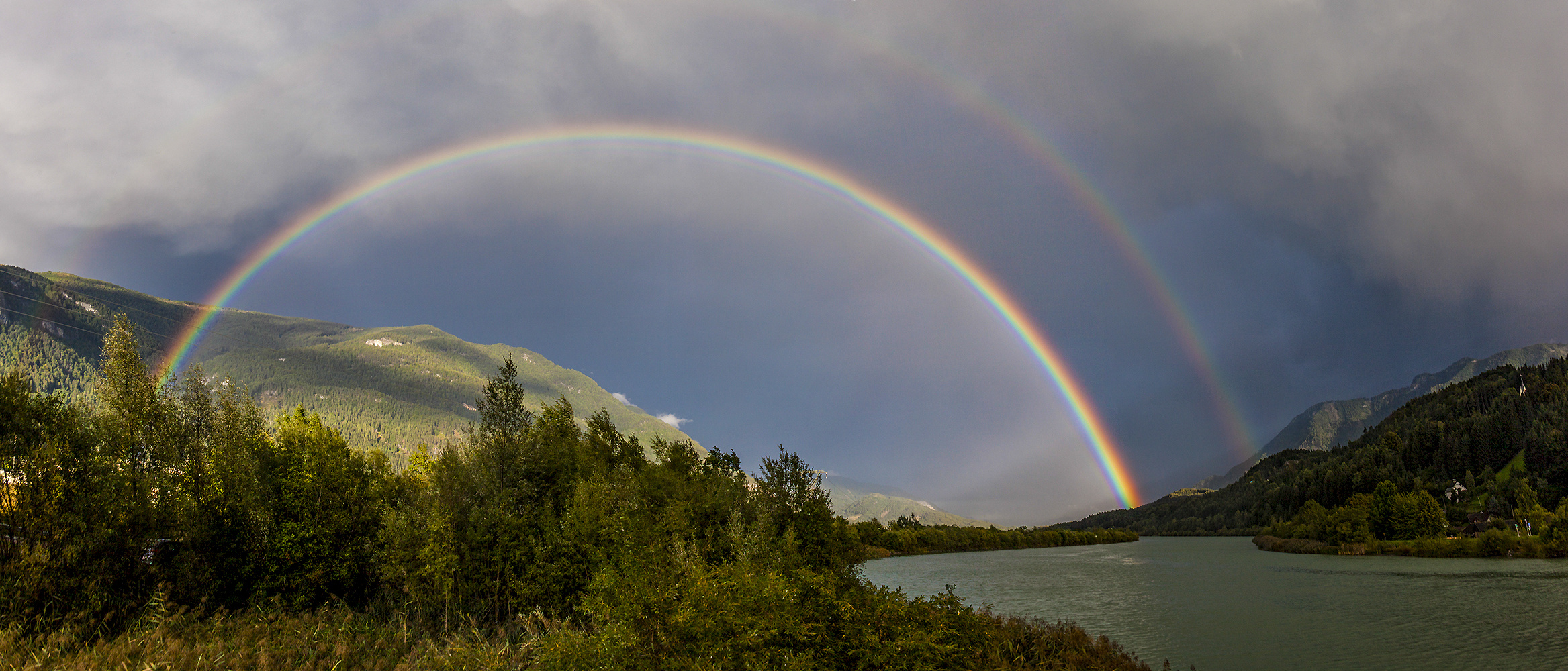 Regenbogen überm Drautal