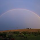 Regenbogen umhüllt unseren Garten