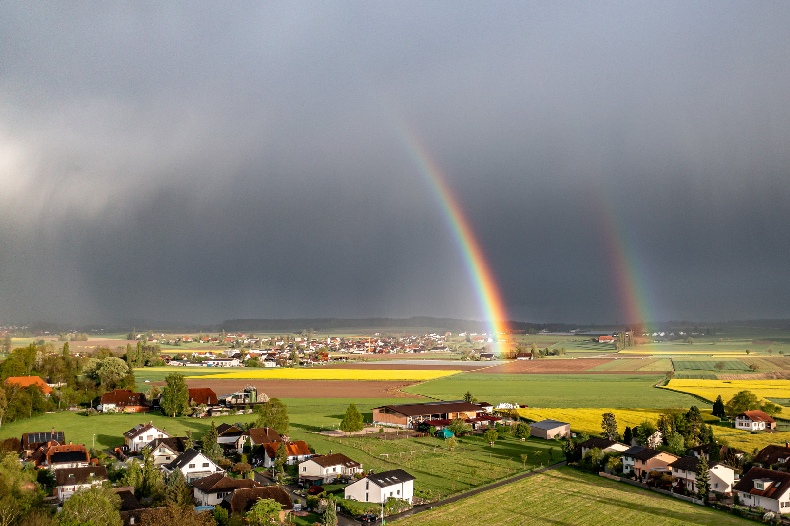 Regenbogen von oben