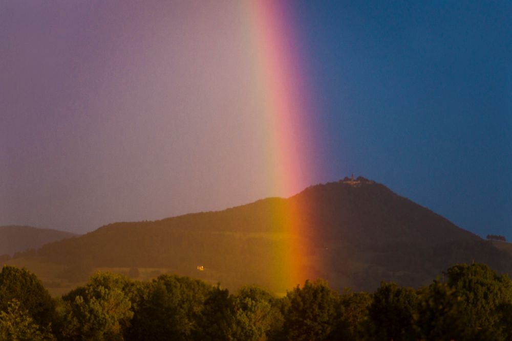 Regenbogen vor der Teck