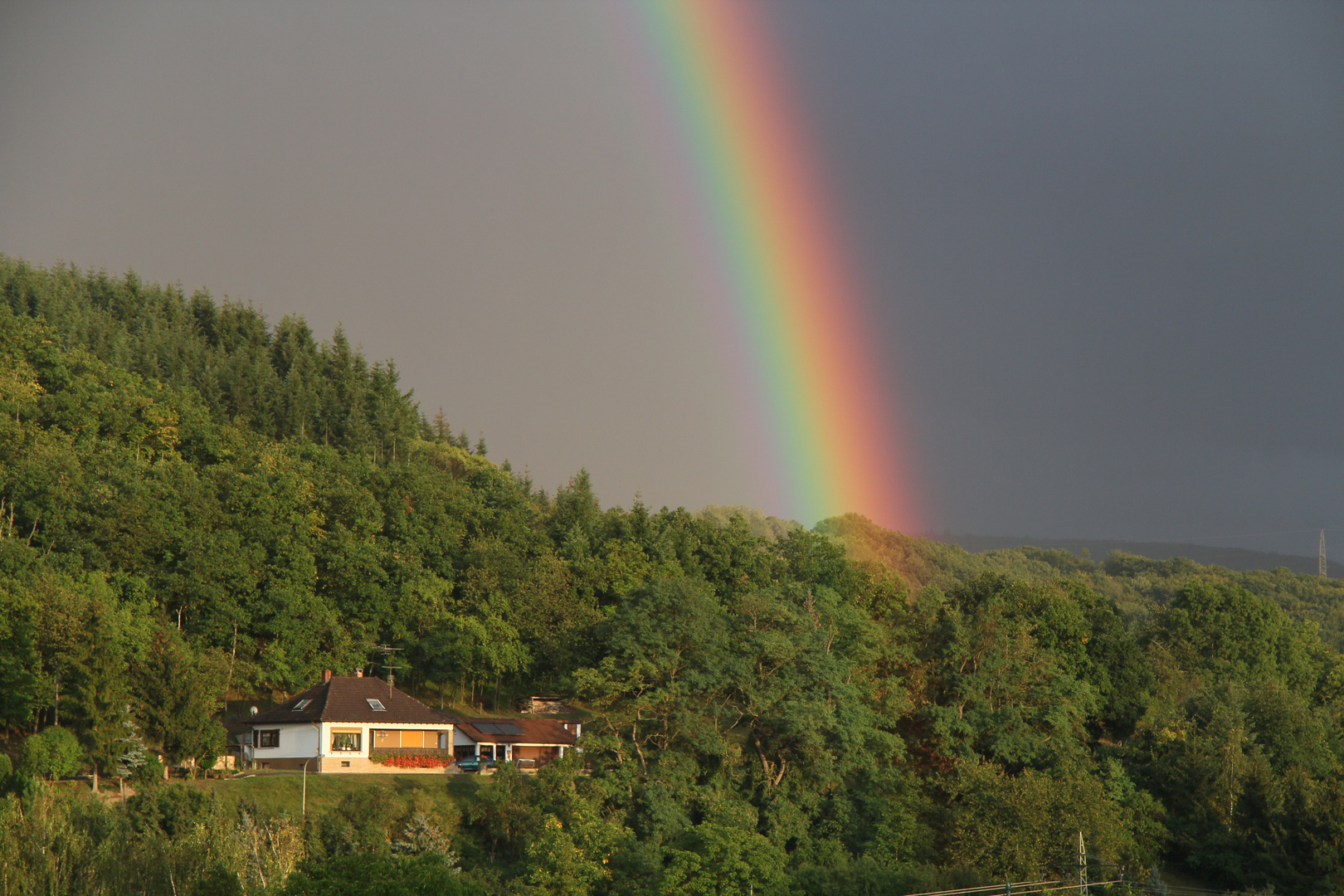 Regenbogen vor meinem Haus