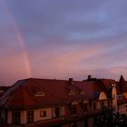 regenbogen vorm balkon