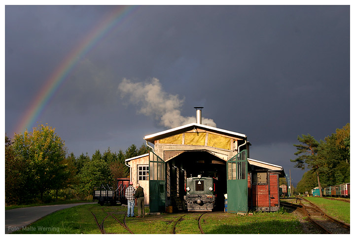 Regenbogen zum Feierabend