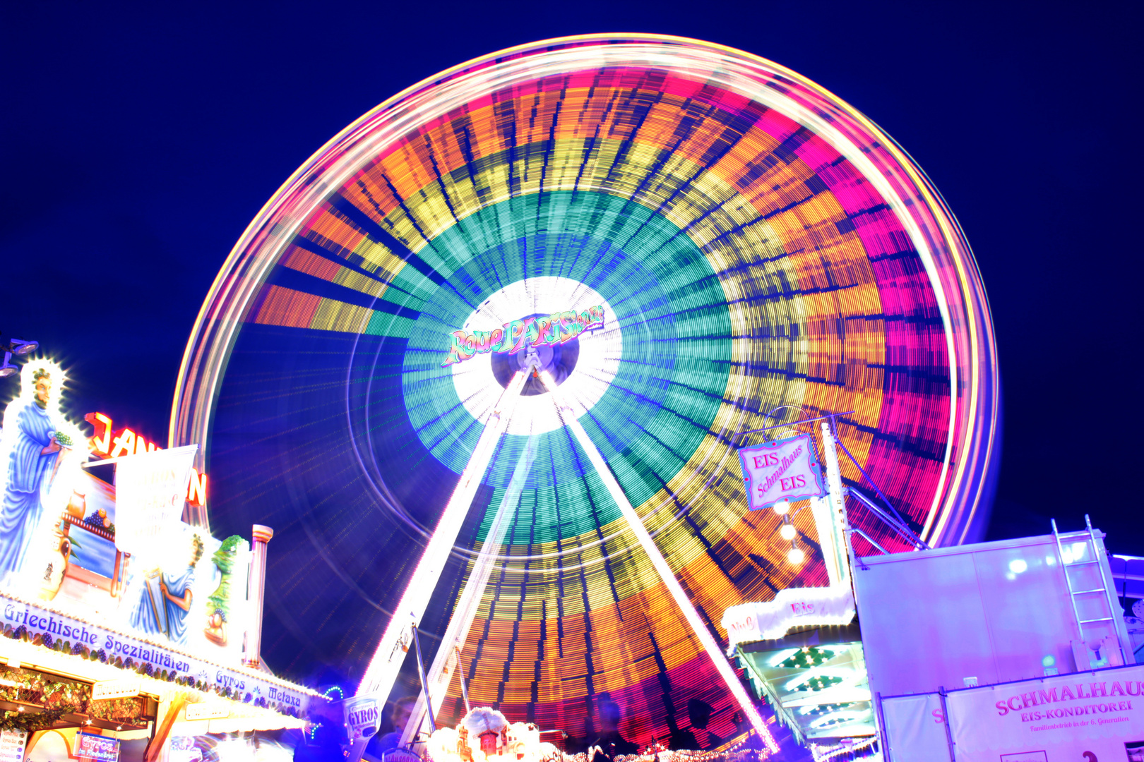 regenbogenfarbiges Riesenrad