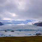 Regenfront über dem Flaajökull Gletscher