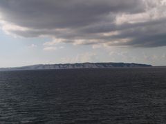 Regenfront über der Insel Mön