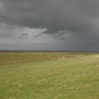 Regenfront über Westerhever