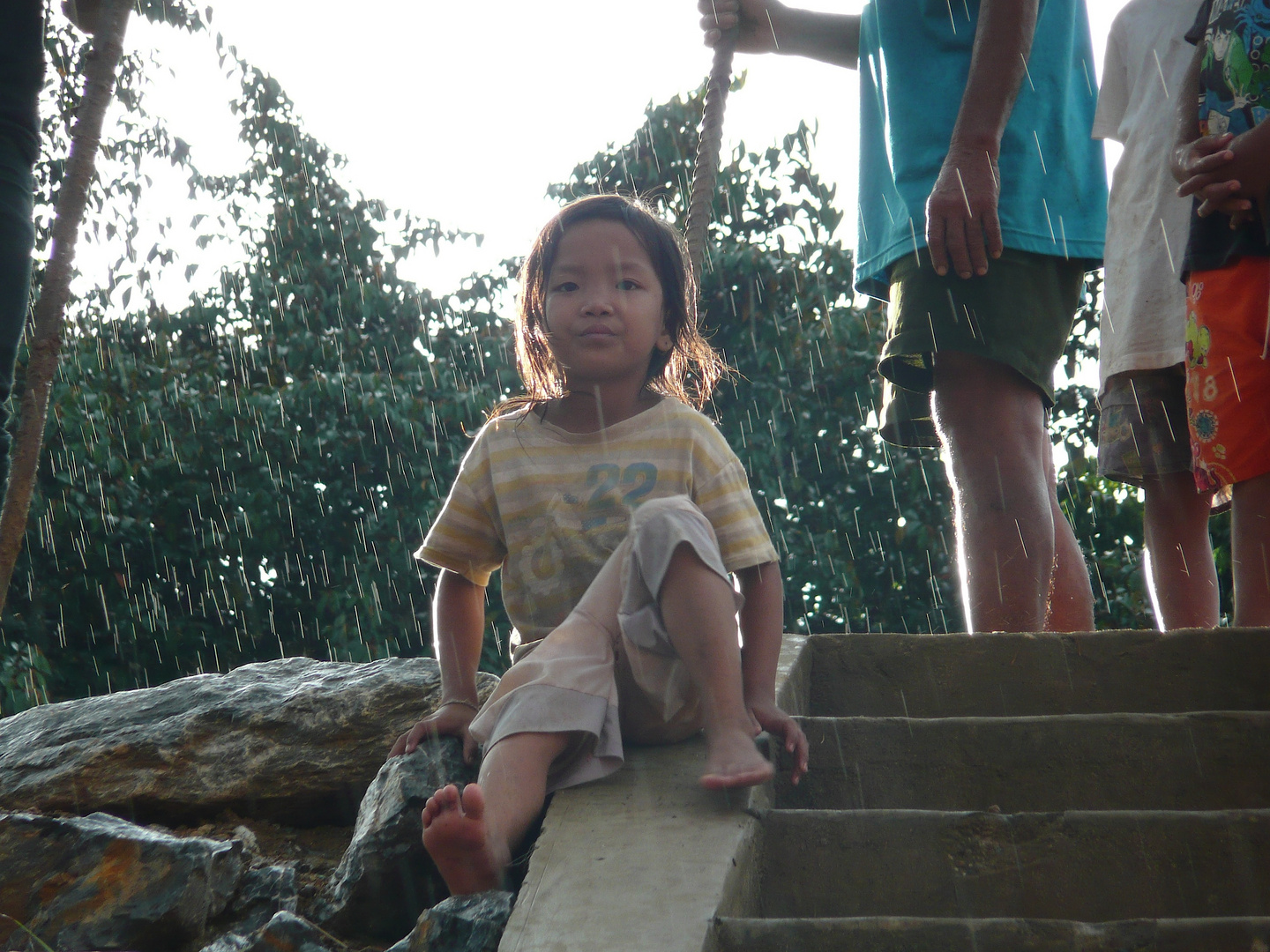 Regenkinder am Mekong