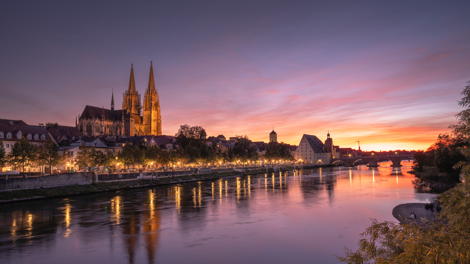 Regensburg bei Sonnenuntergang