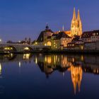 Regensburg during the blue hour