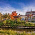 Regensburg geschmückt mit Herbstfarben