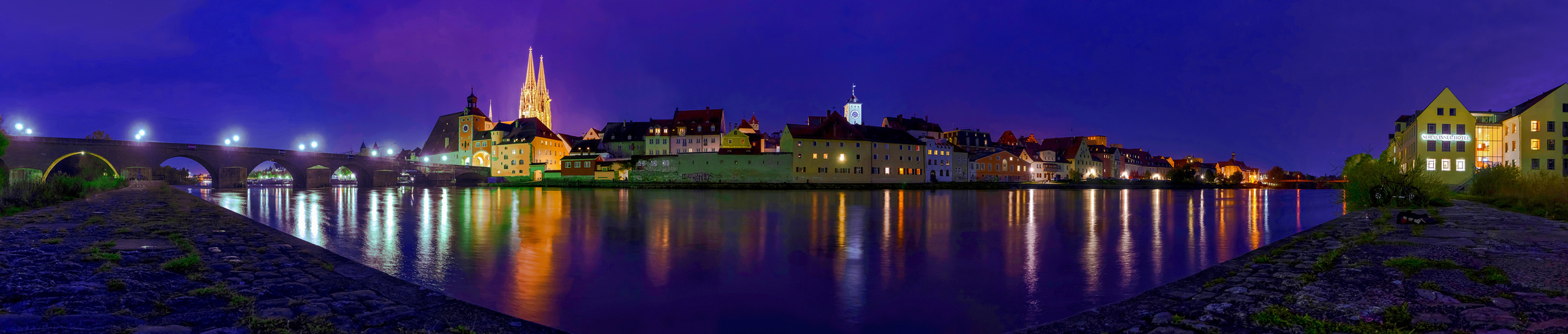 Regensburg Panorama Nacht