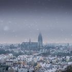 Regensburg, romantischer Winterzauber vor Weihnachten.