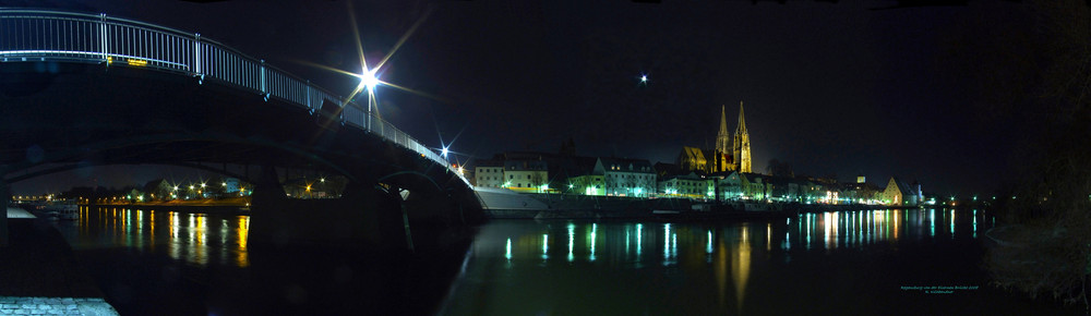 Regensburg von der Eisernen Brücke 2008