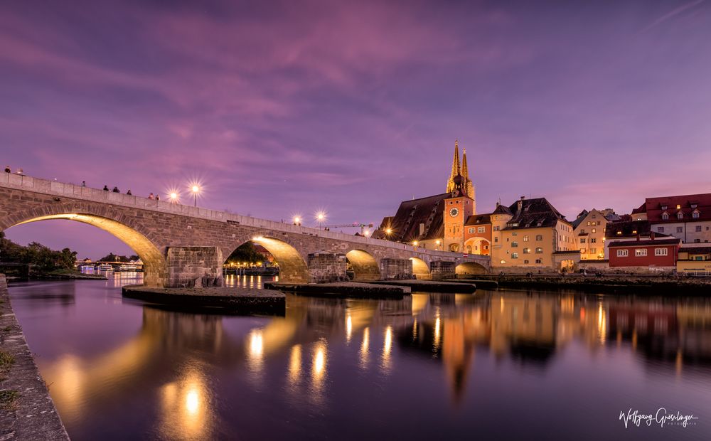 Regensburg zum Sonnenuntergang