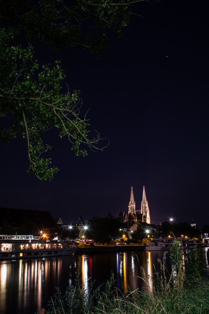 Regensburger Dom bei Nacht