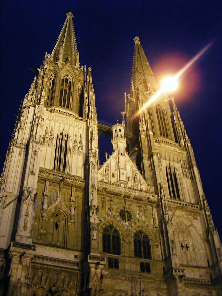 Regensburger Dom bei Nacht