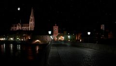 Regensburger Dom von der steinernen Brücke aus *REUPP*