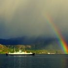 Regenschauer am Fjord