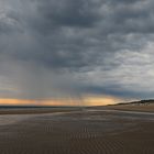 Regenschauer am Strand