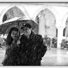 Regenschauer auf dem Markusplatz