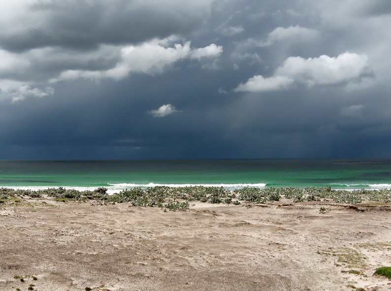 Regenschauer auf den Falkland-Inseln