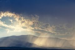 Regenschauer bei Avila