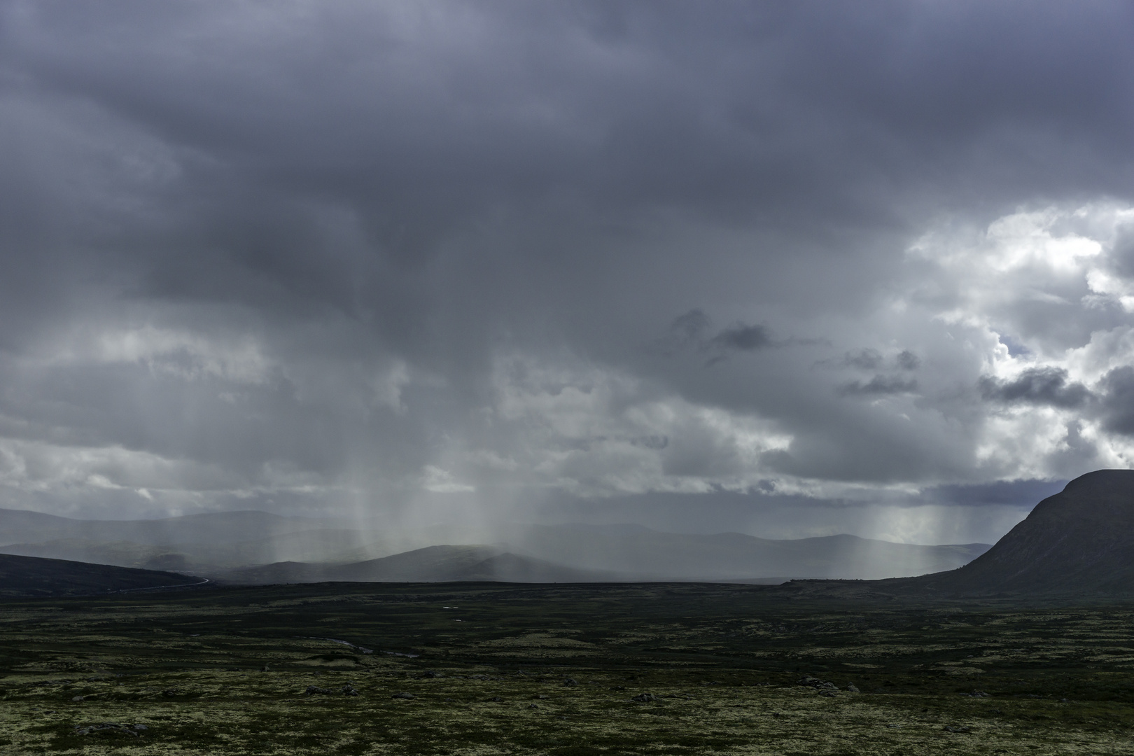 Regenschauer im Dovrefjell