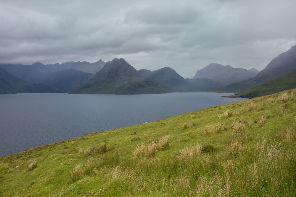 Regenschauer in der Camasunary Bay