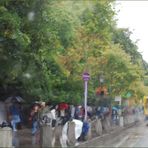 Regenschauer in der Stadt