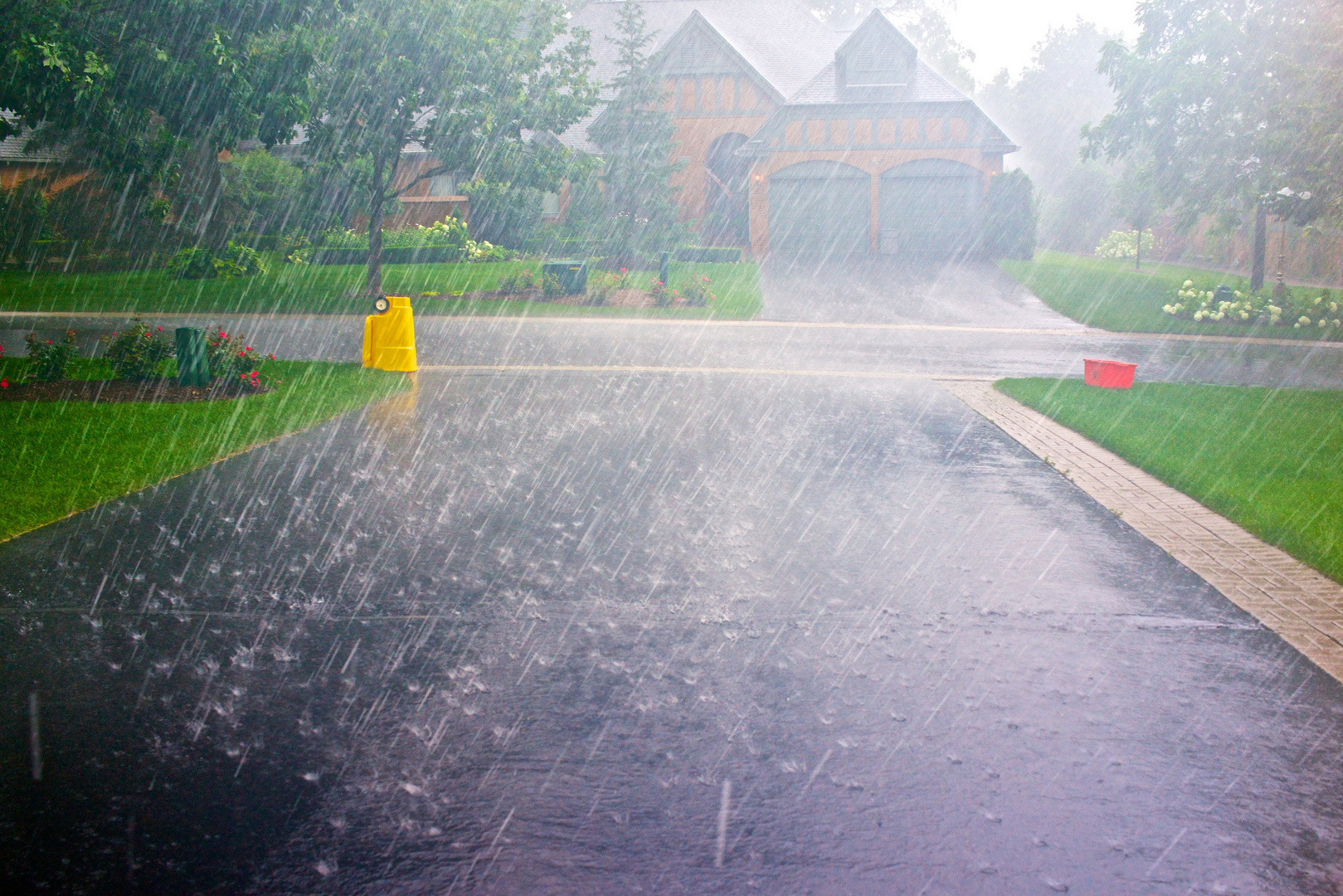 Regenschauer in Plymouth