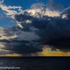 Regenschauer über die Ostsee