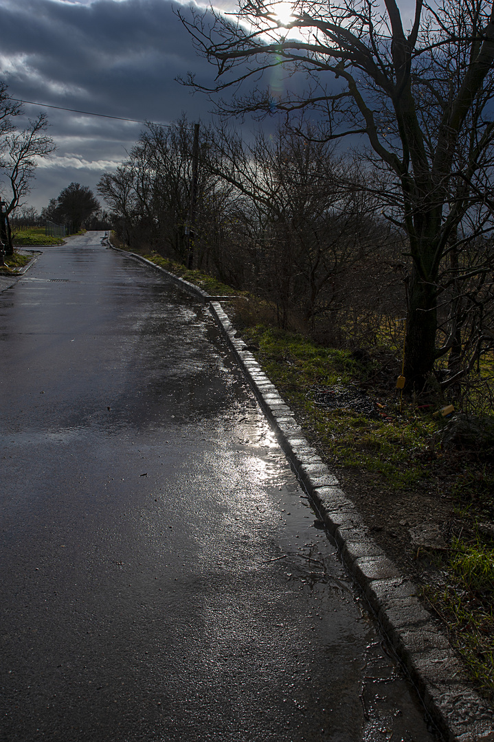 regenschauer und wolkenfenster