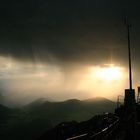 Regenschauer vor der Wetterstation