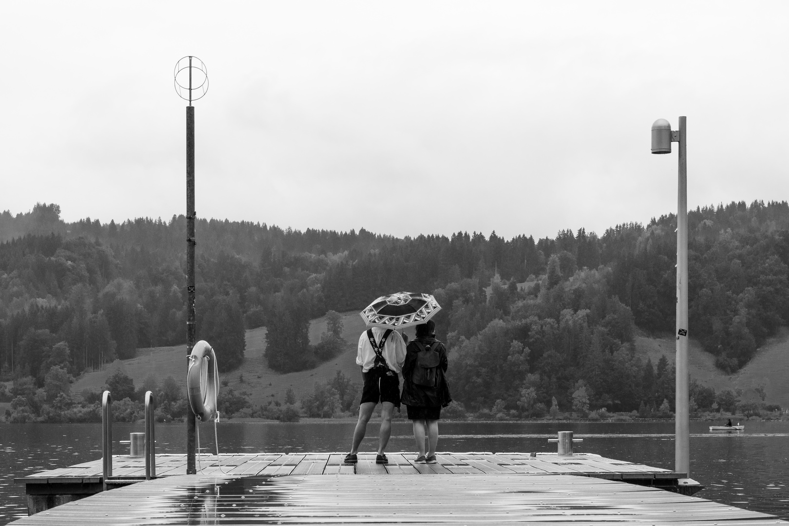 Regenschirm teilen 