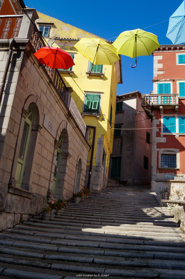 Regenschirme Labin Kroatien