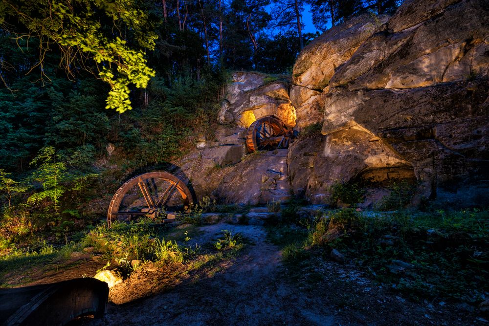 Regensteinmühle zur Blauen Stunde