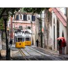 Regenstimmung am Elevador da Glória