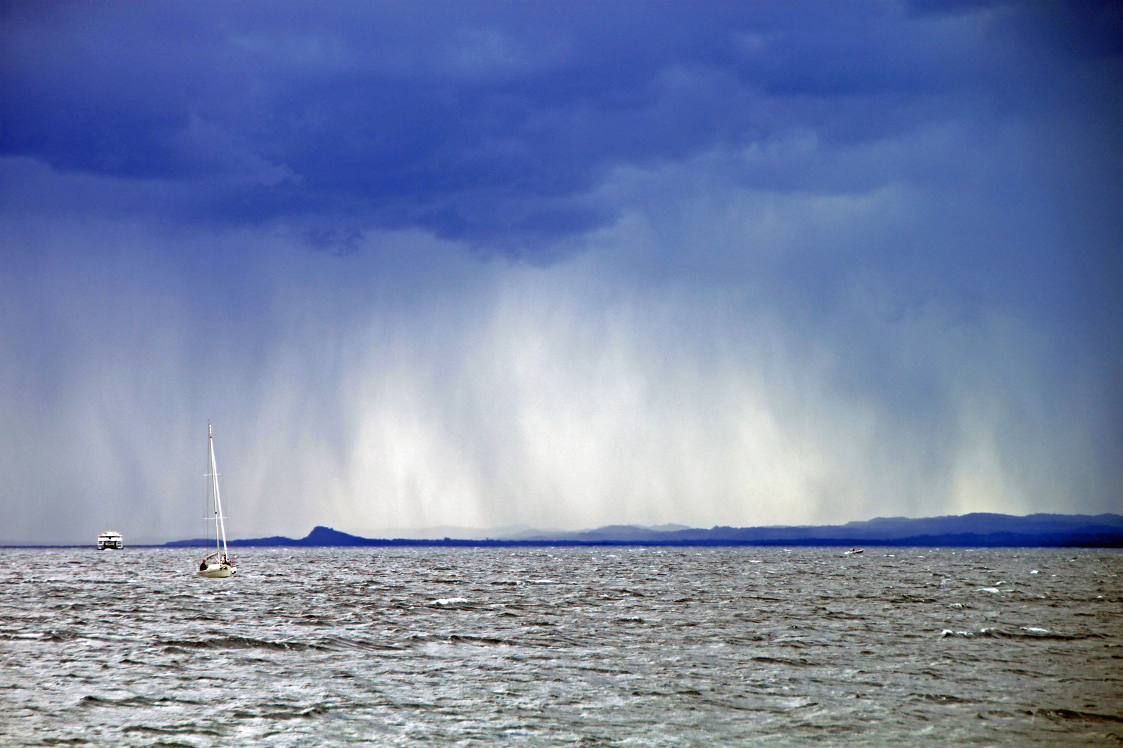 Regenstimmung am Gardasee vor Malcesine