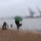 Regentag im Hamburger Hafen