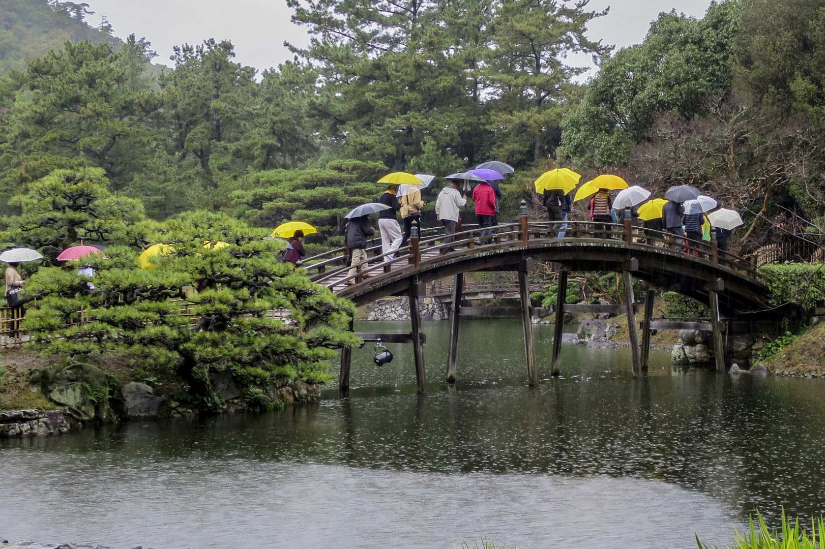 Regentag in Takamatsu, Japan