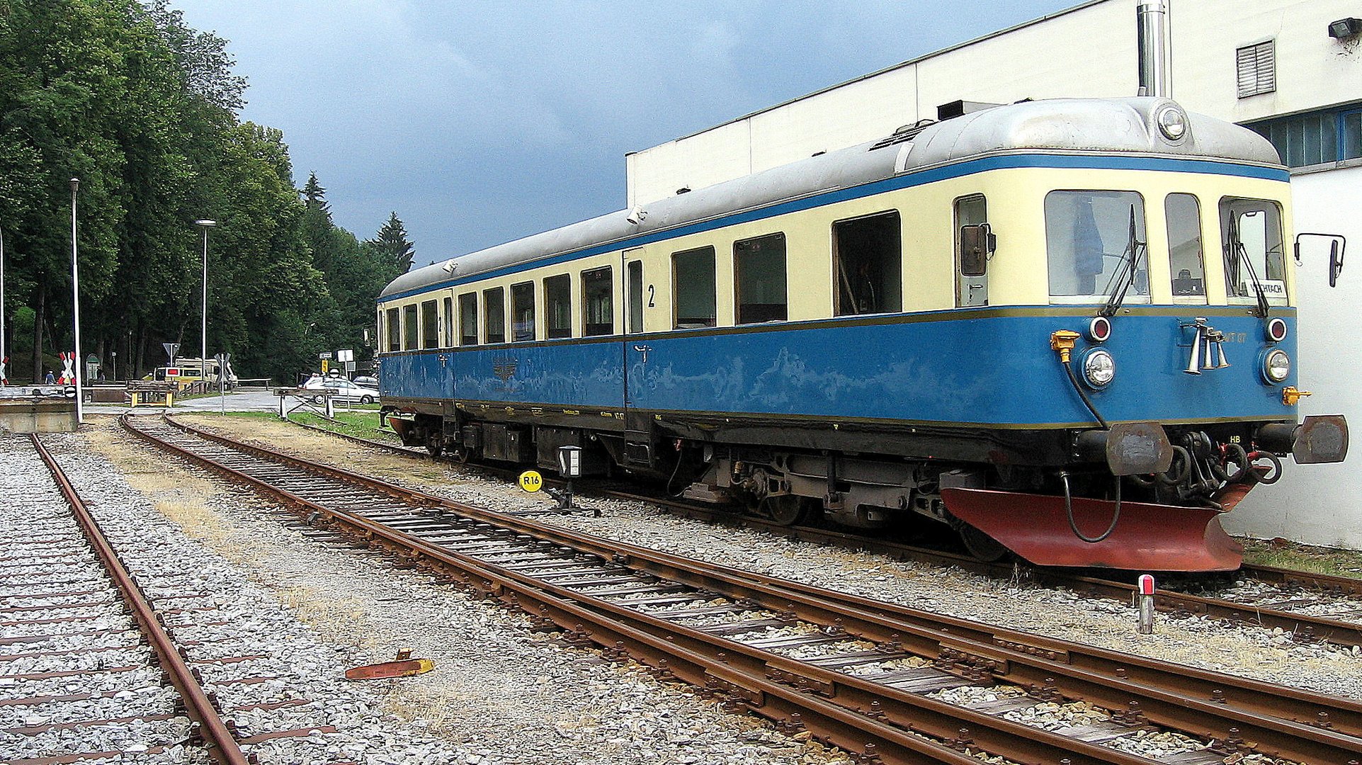 Regentalbahn im Bf Viechtach 4.8.2006