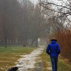 Regenwanderer mit Hund