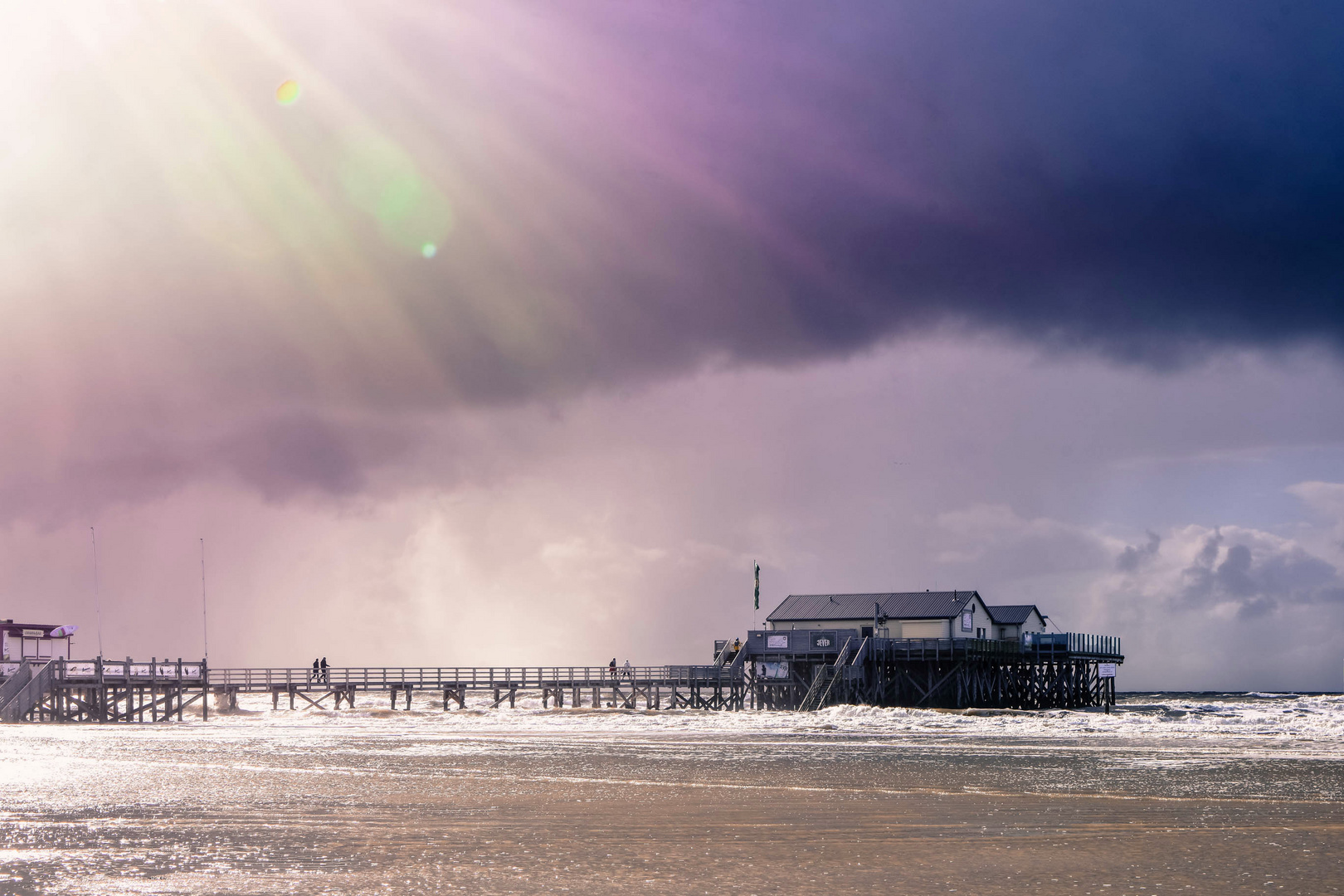 Regenwetter am Strand