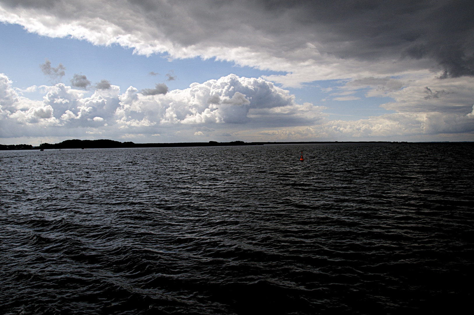 Regenwetter auf dem Weg nach Hiddensee