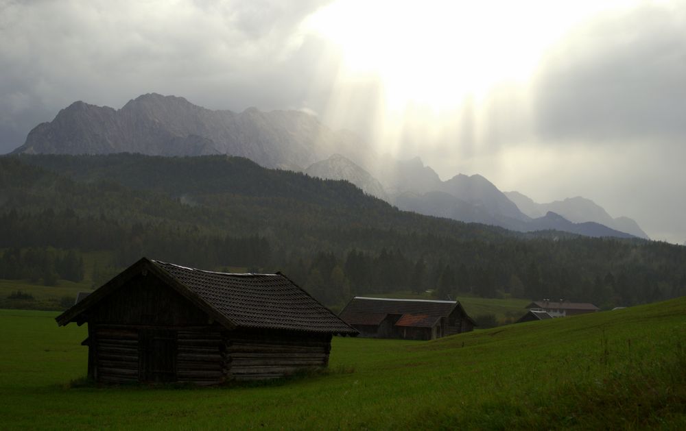 Regenwetter in Garmisch-Partenkirchen